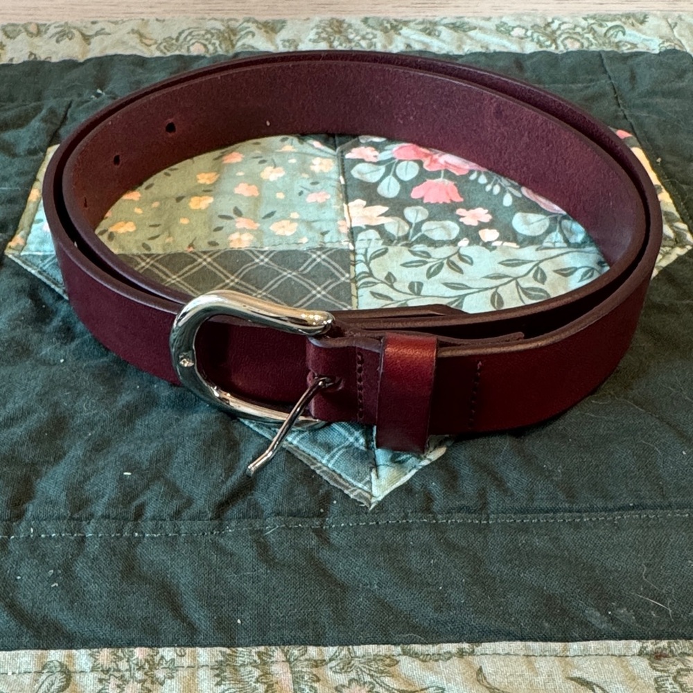 Isabel Marant Dark Burgundy Genuine Leather Belt - M